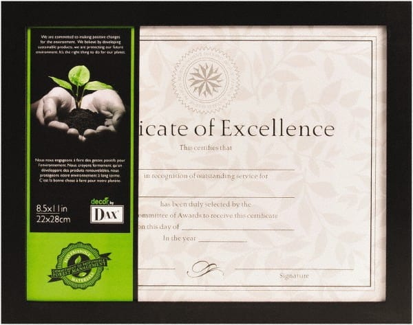 Dax - Black Document Holders-Certificate/Document - 11" High x 8-1/2" Wide - Exact Tooling