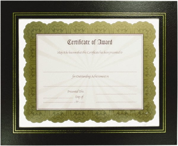 Nudell - 2 Piece Black Document Holders-Certificate/Document - 11" High x 8-1/2" Wide - Exact Tooling