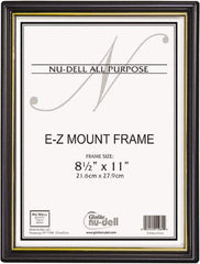 Nudell - 18 Piece Black/Gold Document Holders-Certificate/Document - 11" High x 8-1/2" Wide - Exact Tooling