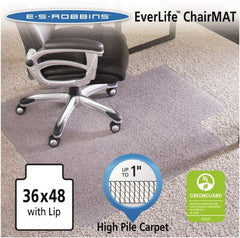 ES Robbins - 48" Long x 36" Wide, Chair Mat - Rectangular, Crystal Edge Style - Exact Tooling