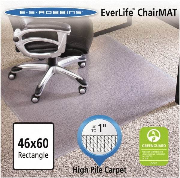 ES Robbins - 60" Long x 46" Wide, Chair Mat - Rectangular, Crystal Edge Style - Exact Tooling