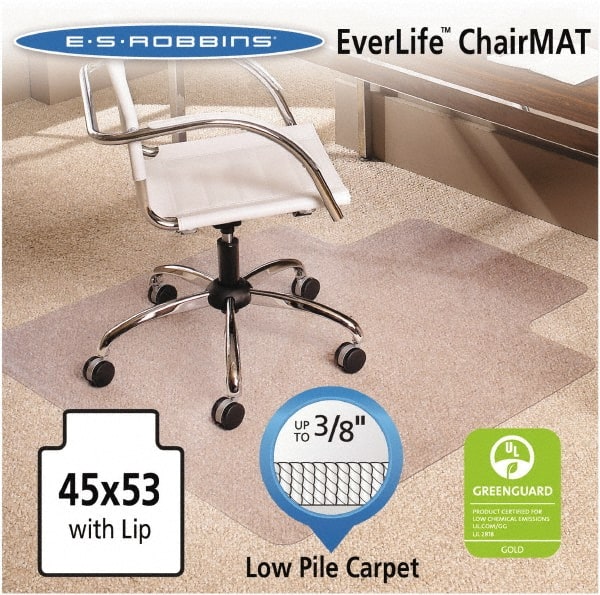 ES Robbins - 53" Long x 45" Wide, Chair Mat - Rectangular, Crystal Edge Style - Exact Tooling