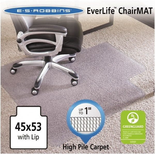 ES Robbins - 53" Long x 45" Wide, Chair Mat - Rectangular, Crystal Edge Style - Exact Tooling