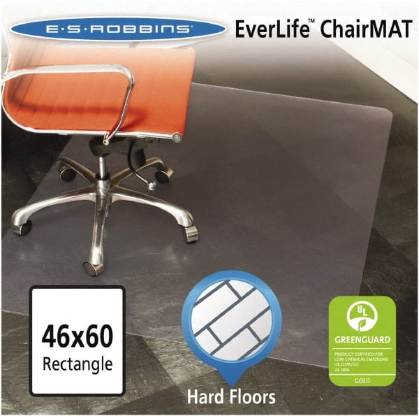 ES Robbins - 60" Long x 46" Wide, Chair Mat - Rectangular, Straight Edge Style - Exact Tooling