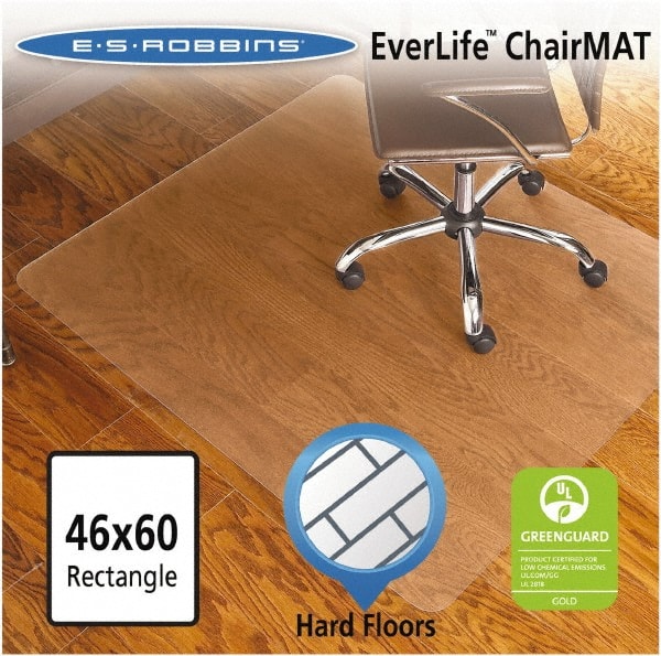ES Robbins - 60" Long x 46" Wide, Chair Mat - Rectangular, Straight Edge Style - Exact Tooling