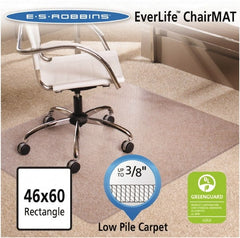 ES Robbins - 60" Long x 46" Wide, Chair Mat - Rectangular, Crystal Edge Style - Exact Tooling