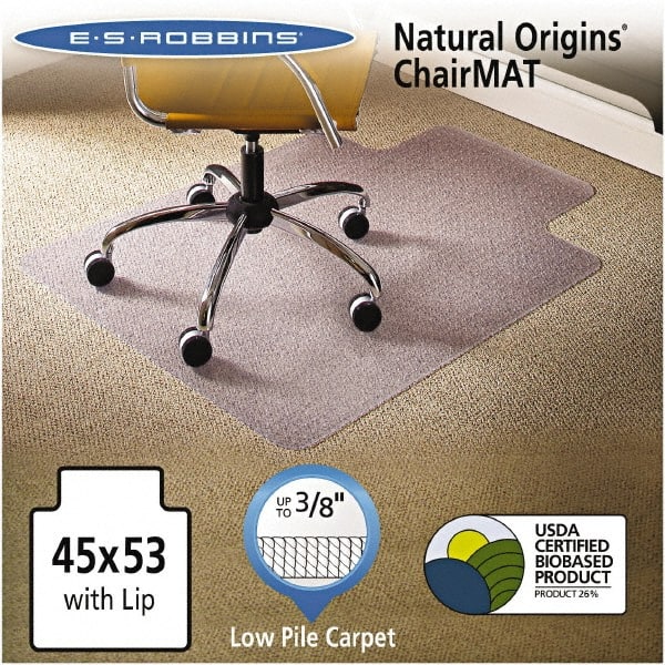 ES Robbins - 53" Long x 45" Wide, Chair Mat - Rectangular, Straight Edge Style - Exact Tooling