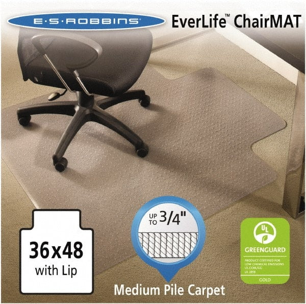 ES Robbins - 48" Long x 36" Wide, Chair Mat - Rectangular, Crystal Edge Style - Exact Tooling
