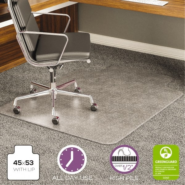 Deflect-o - 53" Long x 45" Wide, Chair Mat - Rectangular, Beveled Edge Style - Exact Tooling
