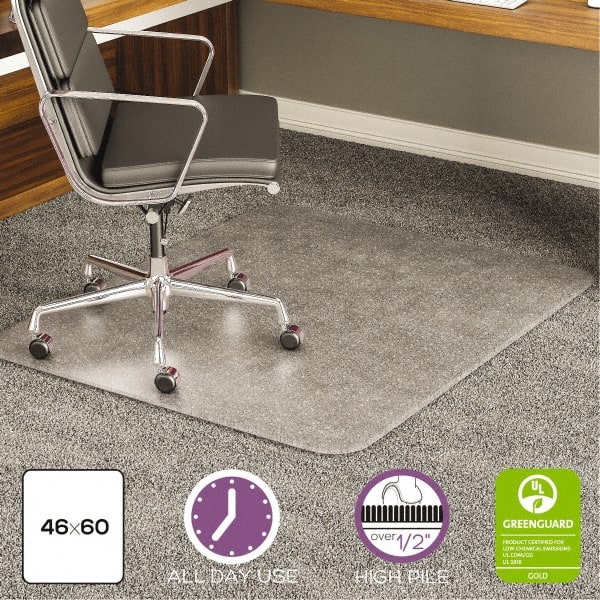 Deflect-o - 60" Long x 46" Wide, Chair Mat - Rectangular, Beveled Edge Style - Exact Tooling