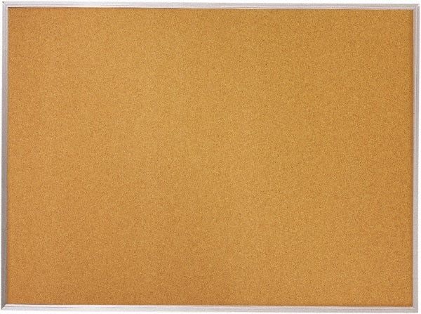 Mead - 96" Wide x 48" High Open Cork Bulletin Board - Natural (Color) - Exact Tooling