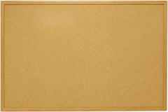 Mead - 48" Wide x 36" High Open Cork Bulletin Board - Natural (Color) - Exact Tooling