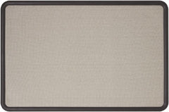 Quartet - 36" Wide x 24" High Cork Bulletin Board - Fabric, Gray - Exact Tooling