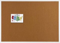 Quartet - 48" Wide x 36" High Open Cork Bulletin Board - Natural (Color) - Exact Tooling