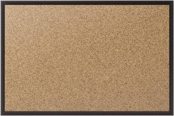 Quartet - 36" Wide x 24" High Open Cork Bulletin Board - Natural (Color) - Exact Tooling