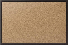 Quartet - 36" Wide x 24" High Open Cork Bulletin Board - Natural (Color) - Exact Tooling