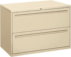 Hon - 42" Wide x 28-3/8" High x 19-1/4" Deep, 2 Drawer Lateral File - Steel, Putty - Exact Tooling