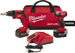Milwaukee Tool - 18 Volt Cordless Tool Combination Kit - Includes Screwgun & Impact Driver, Lithium-Ion Battery Included - Exact Tooling