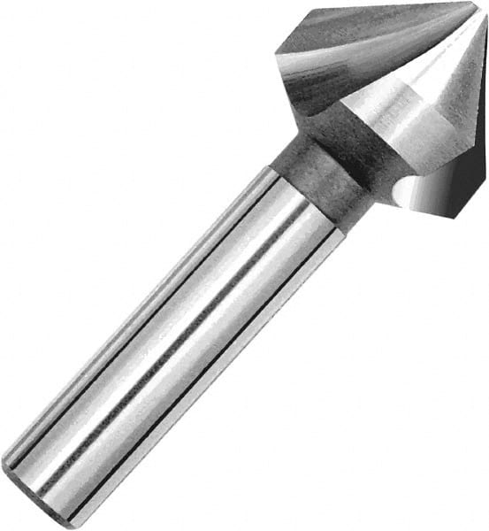 Magafor - 12.4mm Head Diam, 5/16" Shank Diam, 90° Solid Carbide Countersink - Exact Tooling
