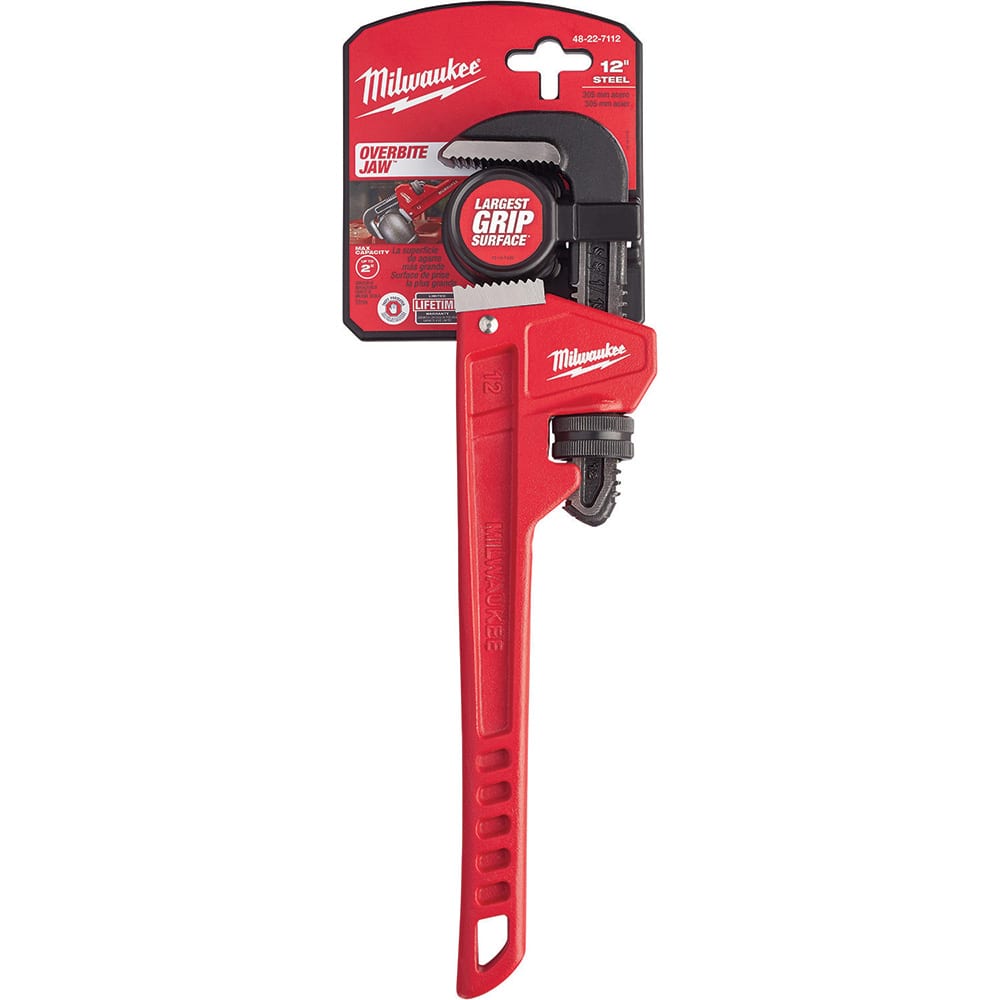 Milwaukee Tool - Pipe Wrenches; Type: Pipe Wrench ; Maximum Pipe Capacity (Inch): 2 ; Overall Length (Inch): 12 ; Material: Steel ; Additional Information: Ergonomic Handle Form - Exact Tooling