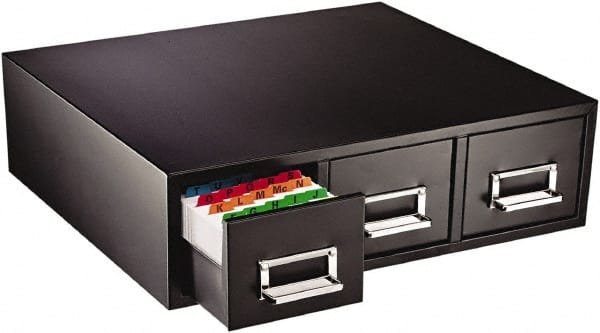 SteelMaster - 4,500 Drawer Card Cabinet - 3" x 5" - Exact Tooling
