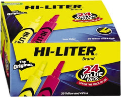 HiLiter - Pink, Yellow Highlighter - Chisel Tip, AP Nontoxic Ink - Exact Tooling