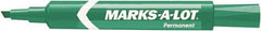 Marks-A-Lot - Green Permanent Marker - Chisel Tip, AP Nontoxic Ink - Exact Tooling