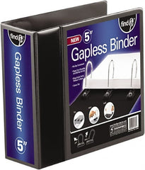 Find-It - 1,050 Sheet Capacity, 11 x 8-1/2", View Ring Binder - Vinyl, Black - Exact Tooling