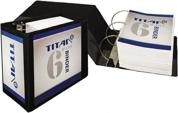 Samsill - 1,250 Sheet Capacity, 11 x 8-1/2", View Ring Binder - Polypropylene Covered Chipboard, Black - Exact Tooling