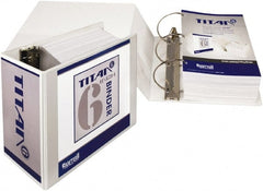 Samsill - 1,250 Sheet Capacity, 11 x 8-1/2", View Ring Binder - Polypropylene Covered Chipboard, White - Exact Tooling