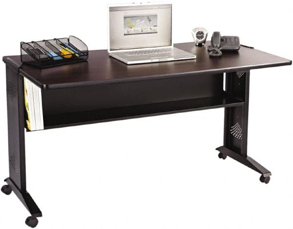 Safco - 200 Lb Capacity Mobile Computer Stand - 53-1/2" Wide x 28" Deep x 30" High, Melamine - Exact Tooling