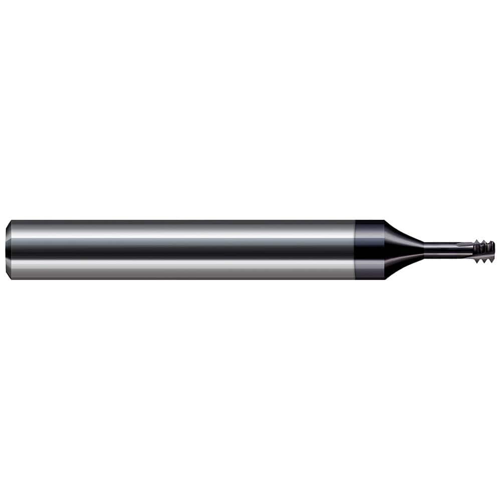 Harvey Tool - 4-40 Internal/External 40 TPI 1/4" Shank 3-Flute Solid Carbide Helical Flute Thread Mill - Exact Tooling