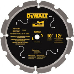 DeWALT - 10" Diam, 15.88mm Arbor Hole Diam, 12 Tooth Wet & Dry Cut Saw Blade - Steel, Smooth Action, Standard Round Arbor - Exact Tooling