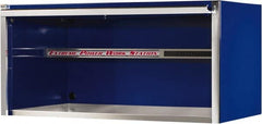 EXTREME TOOLS - Tool Storage Workstation - 55" Wide x 30" Deep x 26-3/8" High, 11 Gauge Steel, Blue - Exact Tooling