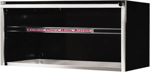 EXTREME TOOLS - Tool Storage Workstation - 55" Wide x 30" Deep x 26-3/8" High, 11 Gauge Steel, Black - Exact Tooling