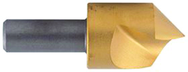 1" Size-1/2" Shank-82°-M42 Single Flute Countersink -  TiN Coated - Exact Tooling