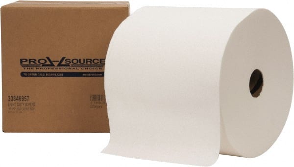 PRO-SOURCE - Dry General Purpose Wipes - Jumbo Roll, 12" x 12" Sheet Size, White - Exact Tooling