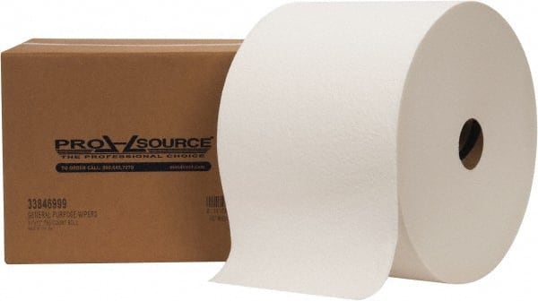PRO-SOURCE - Dry General Purpose Wipes - Jumbo Roll, 12" x 11" Sheet Size, White - Exact Tooling