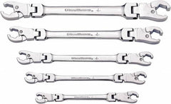 Armstrong - 5 Piece, 1/4 to 7/8" Flare Nut Wrench Set - Exact Tooling