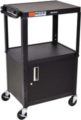 Luxor - 300 Lb Capacity, 24" Wide x 18" Long x 42" High Standard Utility Cart - 3 Shelf, Steel - Exact Tooling