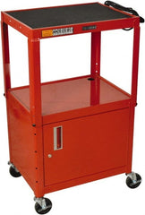 Luxor - 300 Lb Capacity, 24" Wide x 18" Long x 42" High Standard Utility Cart - 3 Shelf, Steel - Exact Tooling