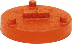 Made in USA - Size 3", Class 150, Malleable Iron Orange Pipe Cap - Grooved End Connection - Exact Tooling