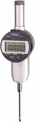 Fowler - 0 to 1/2" Range, 0.00005" Graduation, Electronic Drop Indicator - Flat Back, Accurate to 0.00016", Inch & Metric System, LCD Display - Exact Tooling