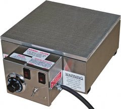 Valad Electric Heating - 18" Long x 18 Wide x 6" High, 220 Volt Hot Plate - 100 to 550°F, 1 Burner, Aluminum Plate, 2500 Watt, 11.4 Amps, 304 Stainless Steel Base - Exact Tooling