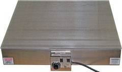 Valad Electric Heating - 36" Long x 36 Wide x 7" High, 220 Volt Hot Plate - 100 to 550°F, 1 Burner, Aluminum Plate, 4000 Watt, 18.2 Amps, 304 Stainless Steel Base - Exact Tooling