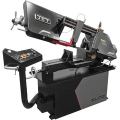 Jet - 6 x 16" Max Capacity, Manual Variable Speed Pulley Horizontal Bandsaw - 50 to 275 SFPM Blade Speed, 115/230 Volts, 1 Phase - Exact Tooling