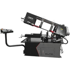 Jet - 10 x 17" Max Capacity, Semi-Automatic Variable Speed Pulley Horizontal Bandsaw - 50 to 275 SFPM Blade Speed, 230/460 Volts, 2 hp, 3 Phase - Exact Tooling