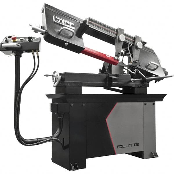 Jet - 8 x 13" Manual Horizontal Bandsaw - 1 Phase, 115/230 Volts, Variable Speed Pulley Drive - Exact Tooling
