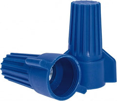 Ideal - 3, 12 to 2, 6 AWG, 600 Volt, Flame Retardant, Wing Twist on Wire Connector - Blue, 221°F - Exact Tooling