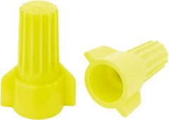Ideal - 2, 18 to 3, 12 AWG, 600 Volt, Flame Retardant, Wing Twist on Wire Connector - Yellow, 221°F - Exact Tooling